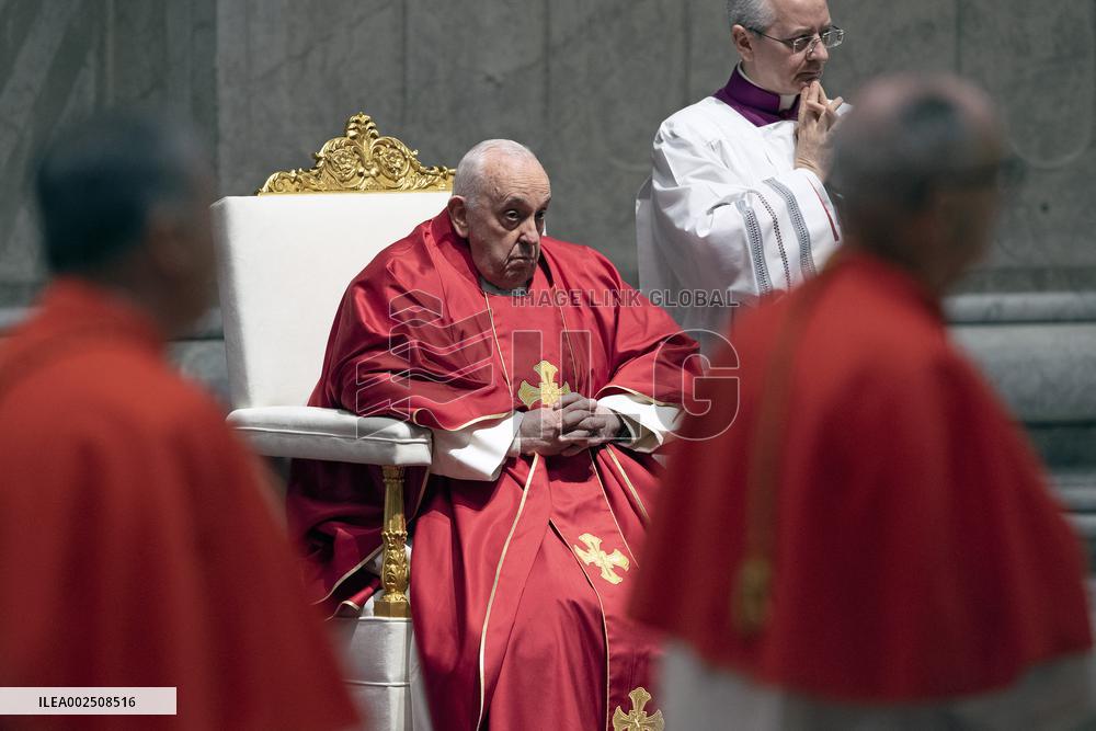 Pope Francis At The Liturgy Of The Lord's Passion on Good Friday - Vatican
