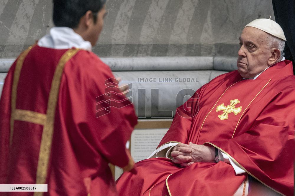 Pope Francis At The Liturgy Of The Lord's Passion on Good Friday - Vatican