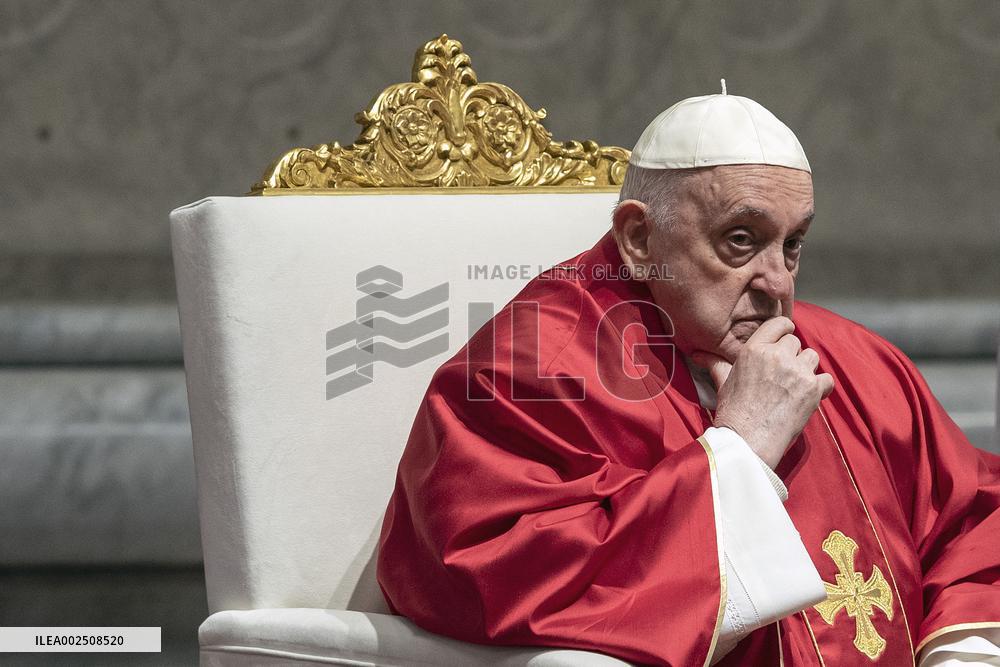 Pope Francis At The Liturgy Of The Lord's Passion on Good Friday - Vatican