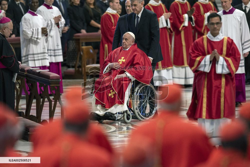 Pope Francis At The Liturgy Of The Lord's Passion on Good Friday - Vatican
