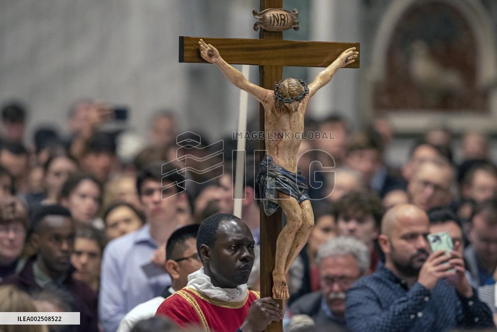 Pope Francis At The Liturgy Of The Lord's Passion on Good Friday - Vatican