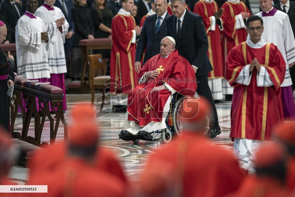 Pope Francis At The Liturgy Of The Lord's Passion on Good Friday - Vatican