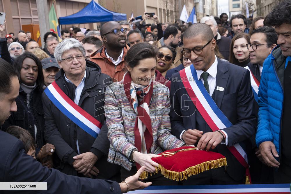Inauguration of New Street of Athletes' Village - Saint Ouen