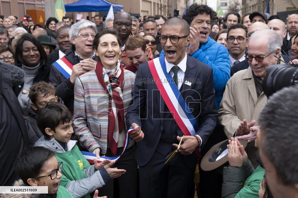 Inauguration of New Street of Athletes' Village - Saint Ouen