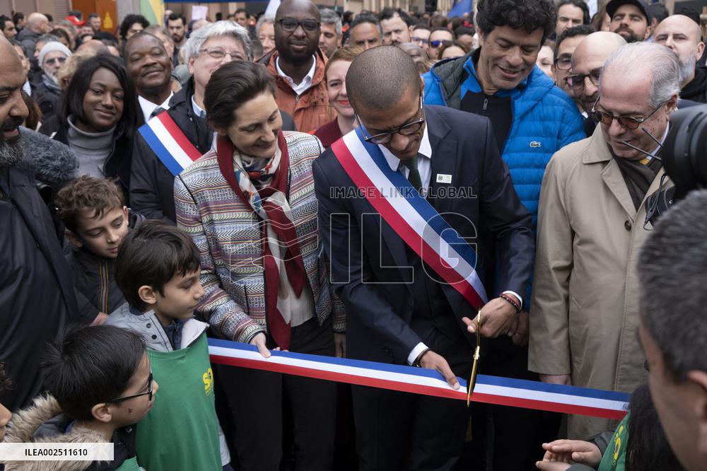Inauguration of New Street of Athletes' Village - Saint Ouen