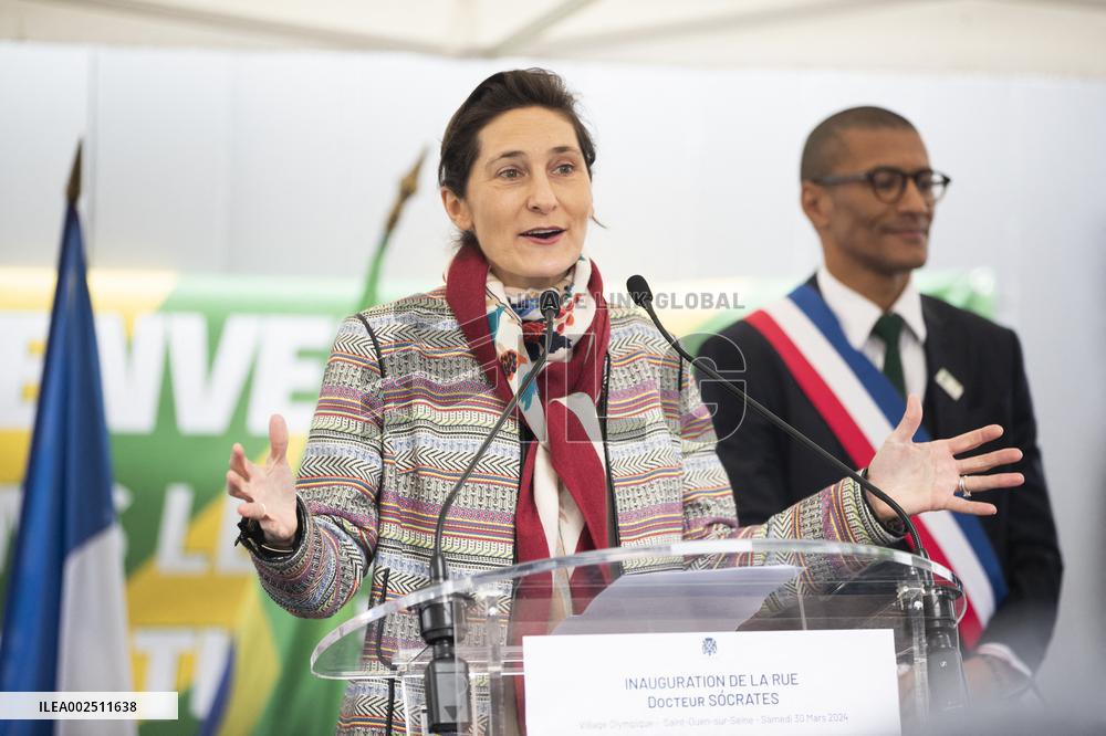 Inauguration of New Street of Athletes' Village - Saint Ouen