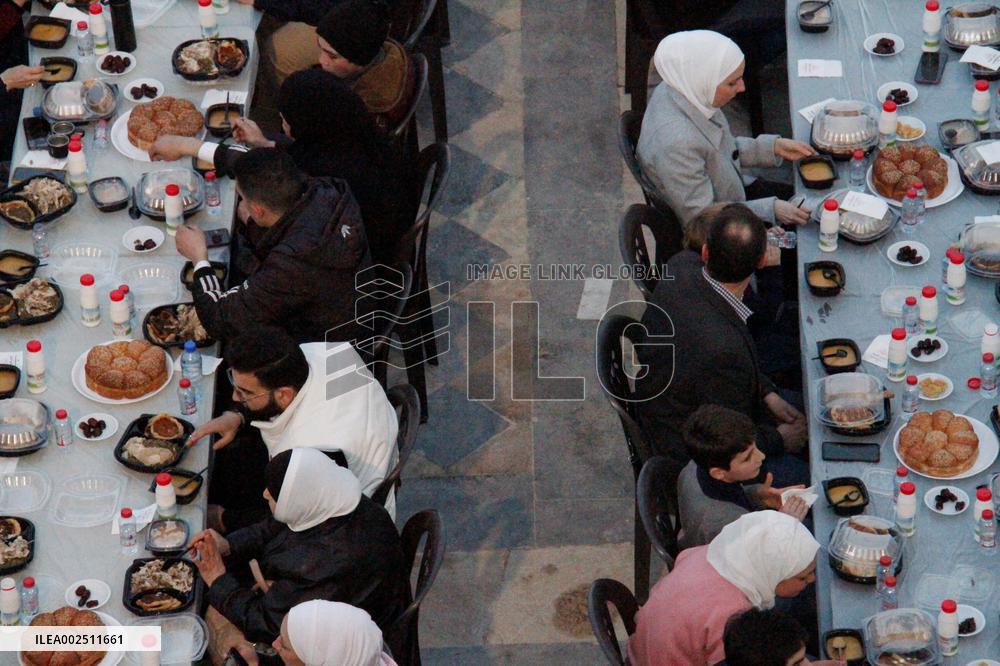 SYRIA-ALEPPO-IFTAR BANQUET