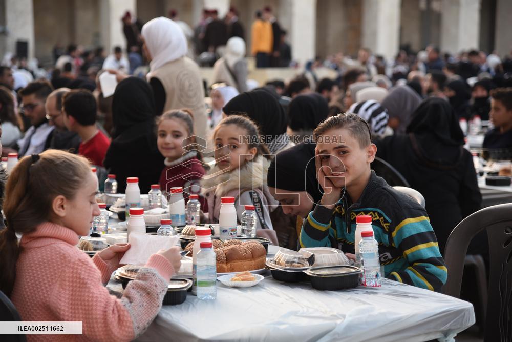 SYRIA-ALEPPO-IFTAR BANQUET