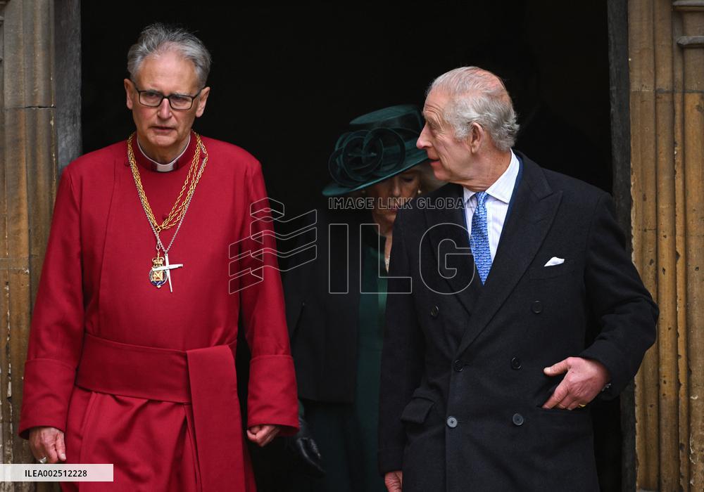 Royals Attend Easter Sunday Church Service - Windsor