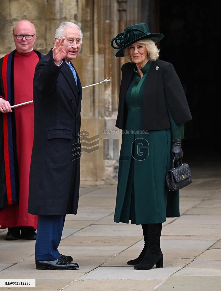 Royals Attend Easter Sunday Church Service - Windsor