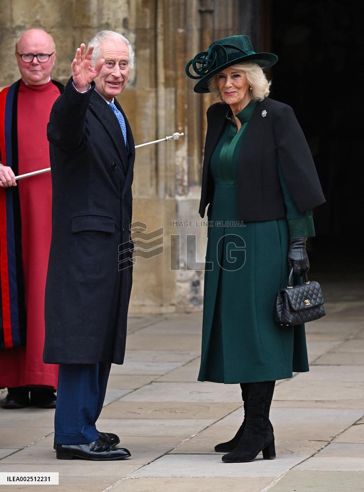 Royals Attend Easter Sunday Church Service - Windsor