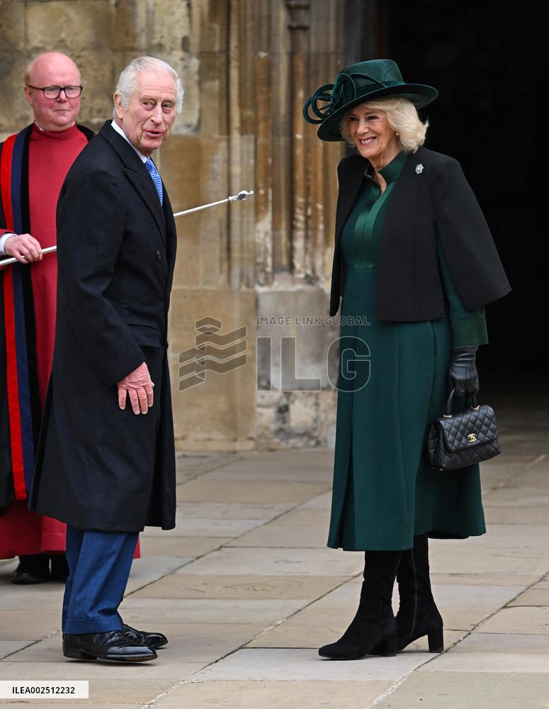 Royals Attend Easter Sunday Church Service - Windsor