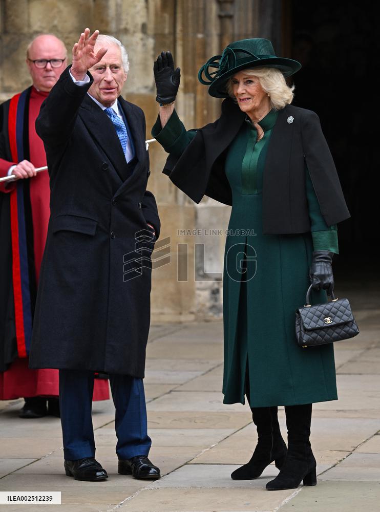 Royals Attend Easter Sunday Church Service - Windsor