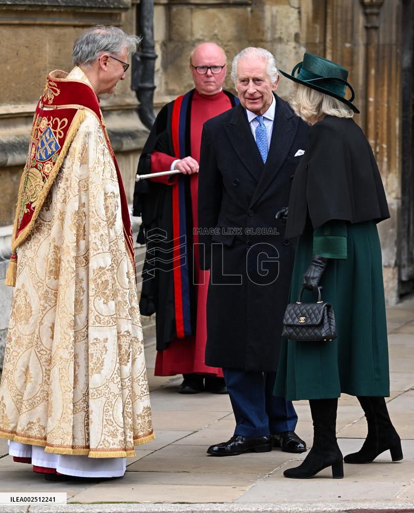 Royals Attend Easter Sunday Church Service - Windsor