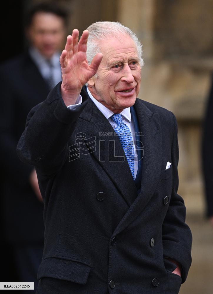 Royals Attend Easter Sunday Church Service - Windsor