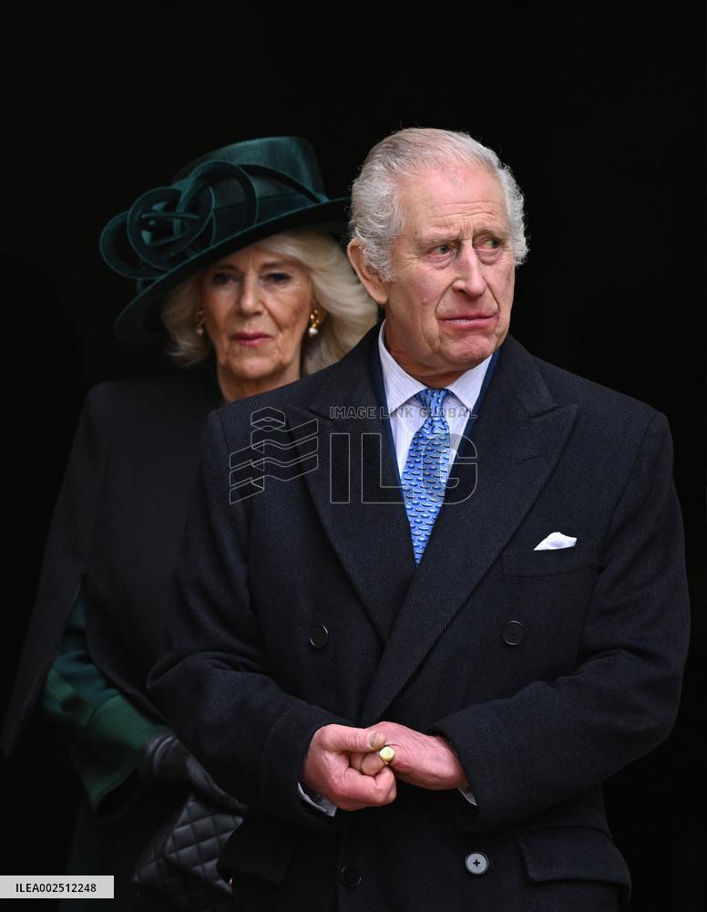Royals Attend Easter Sunday Church Service - Windsor