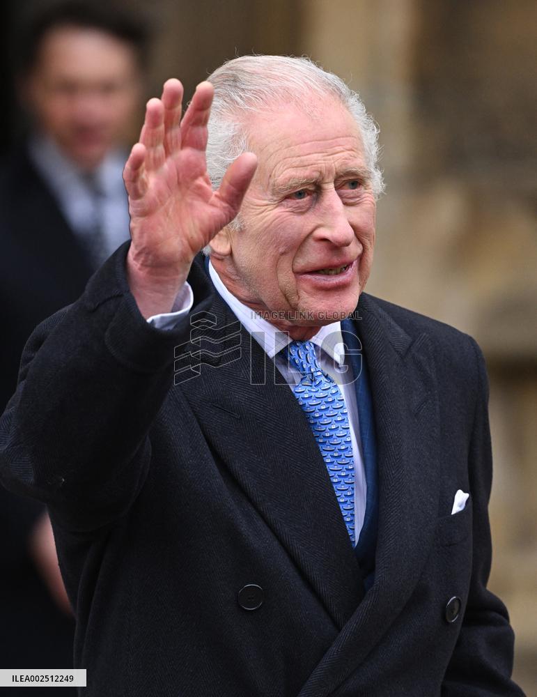 Royals Attend Easter Sunday Church Service - Windsor