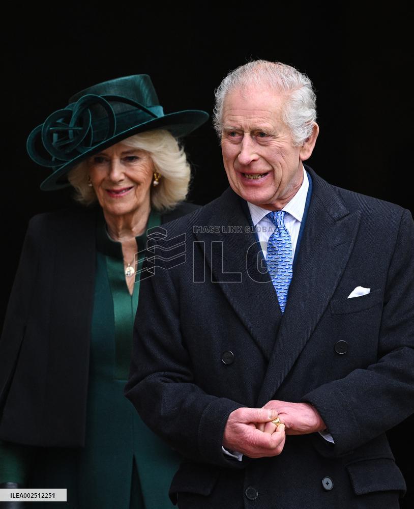 Royals Attend Easter Sunday Church Service - Windsor