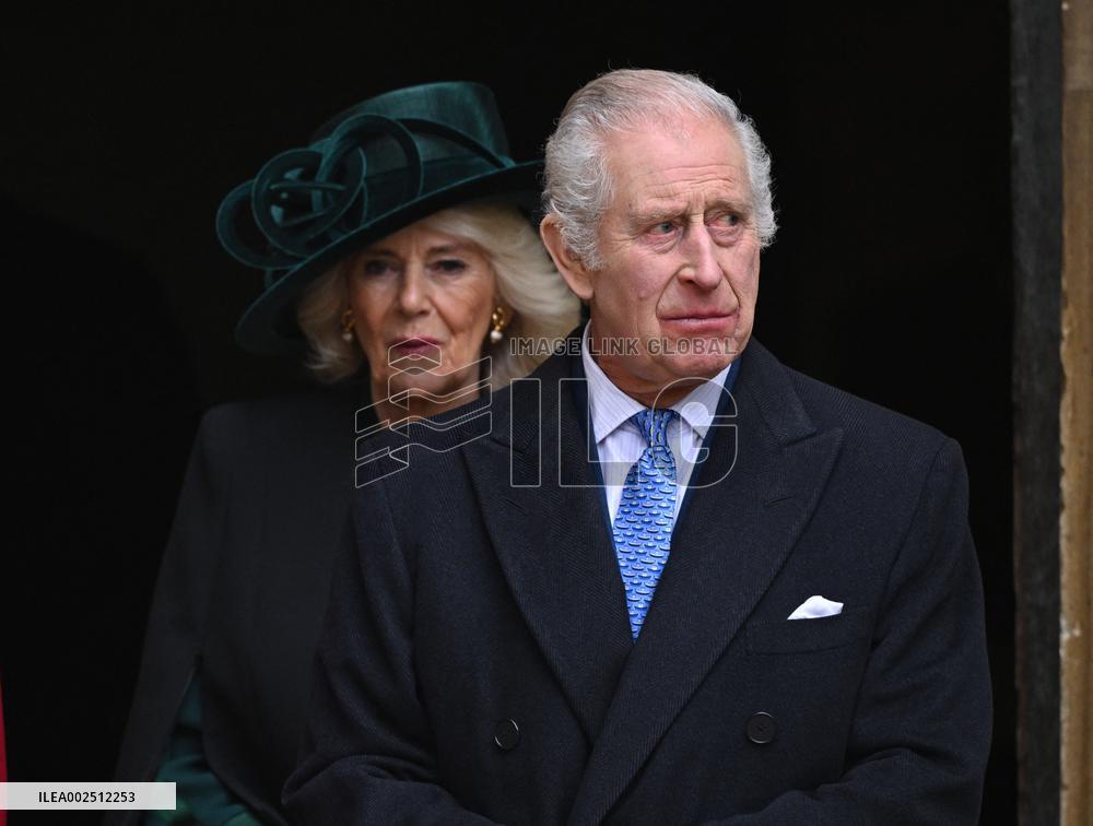 Royals Attend Easter Sunday Church Service - Windsor