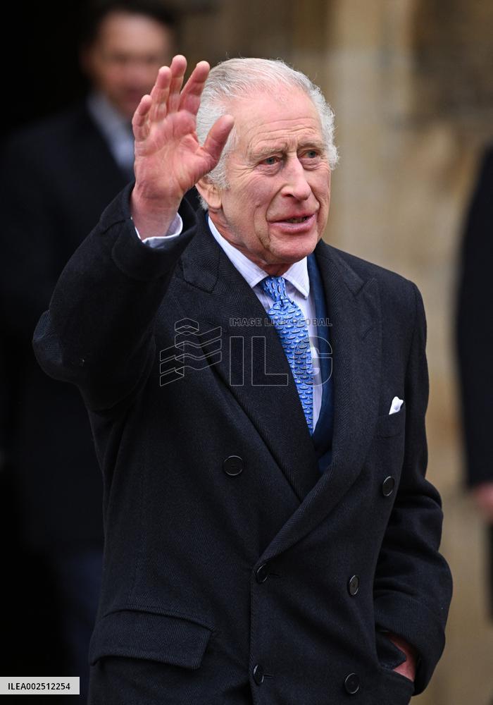 Royals Attend Easter Sunday Church Service - Windsor