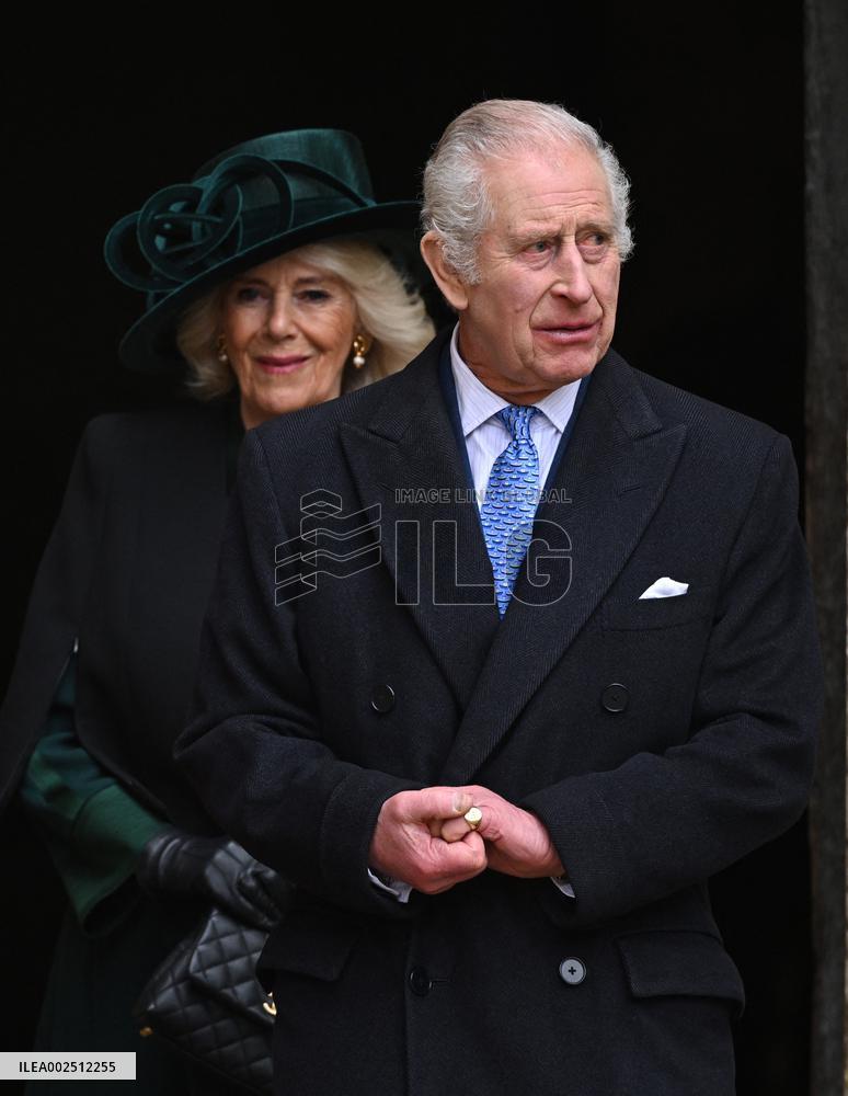 Royals Attend Easter Sunday Church Service - Windsor