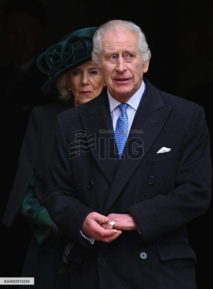 Royals Attend Easter Sunday Church Service - Windsor