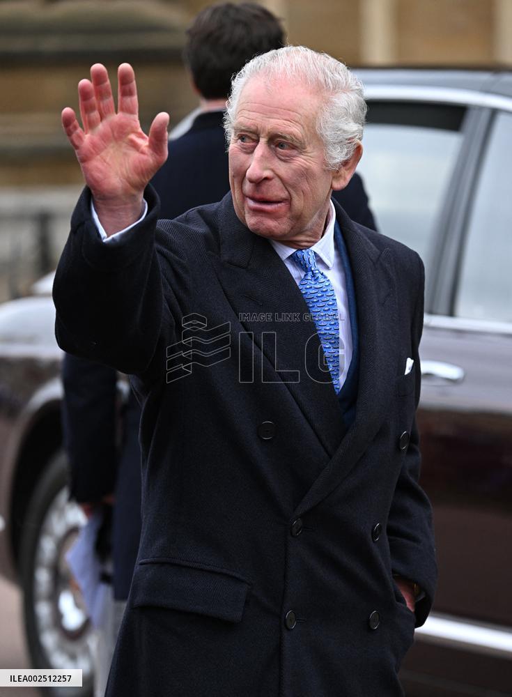 Royals Attend Easter Sunday Church Service - Windsor
