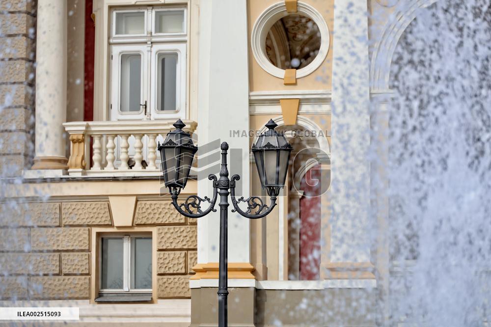 Fountain at Odesa Opera House