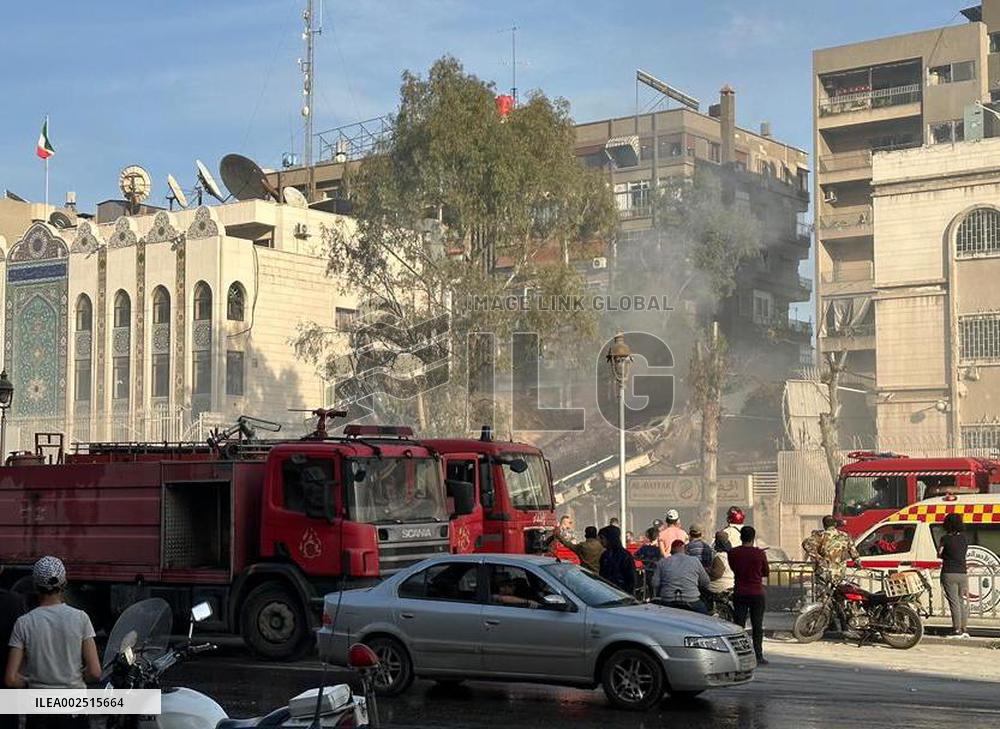 SYRIA-DAMASCUS-IRANIAN EMBASSY COMPOUND-SUSPECTED MISSILE ATTACK