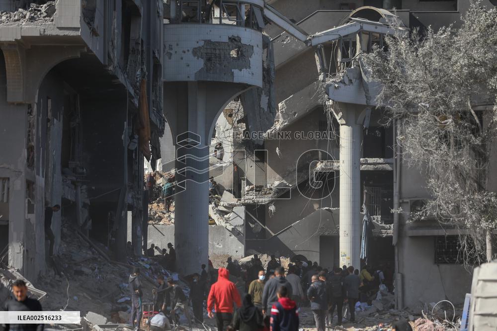 MIDEAST-GAZA CITY-SHIFA HOSPITAL-ISRAEL-MILITARY OPERATION-AFTERMATH