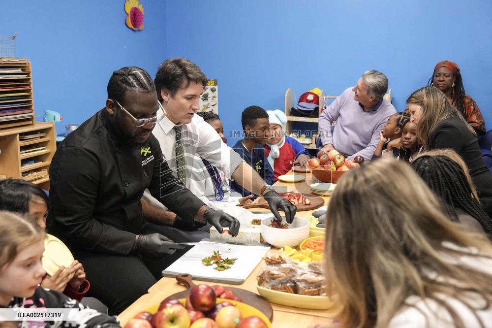 Justin Trudeau At Program At Boys And Girls Club East Scarborough Launch - Toronto