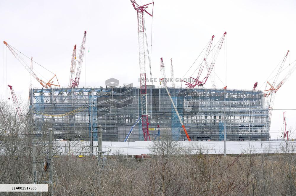 Chip factory construction site in Hokkaido