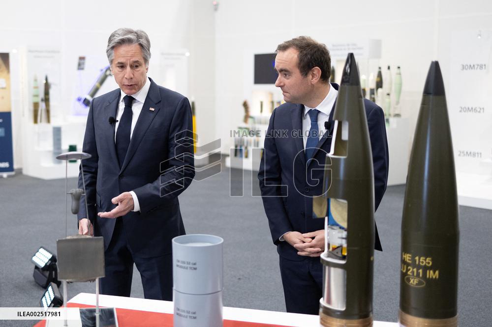 Antony Blinken visits Nexter headquarters - Versailles