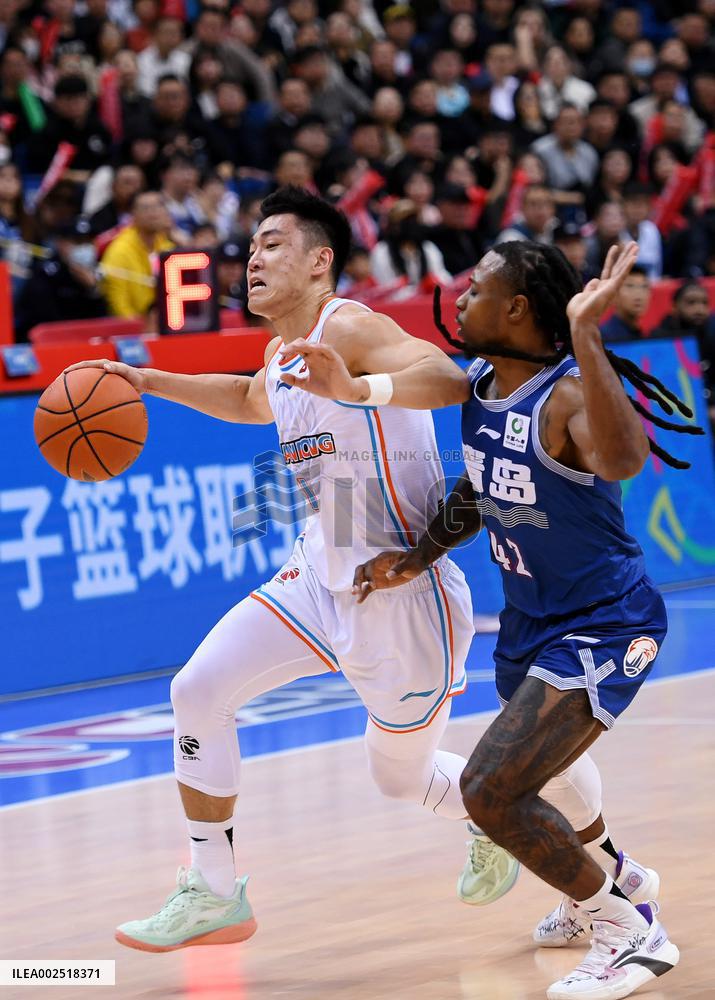 (SP)CHINA-QINGDAO-BASKETBALL-CBA-QINGDAO VS SHANDONG (CN)