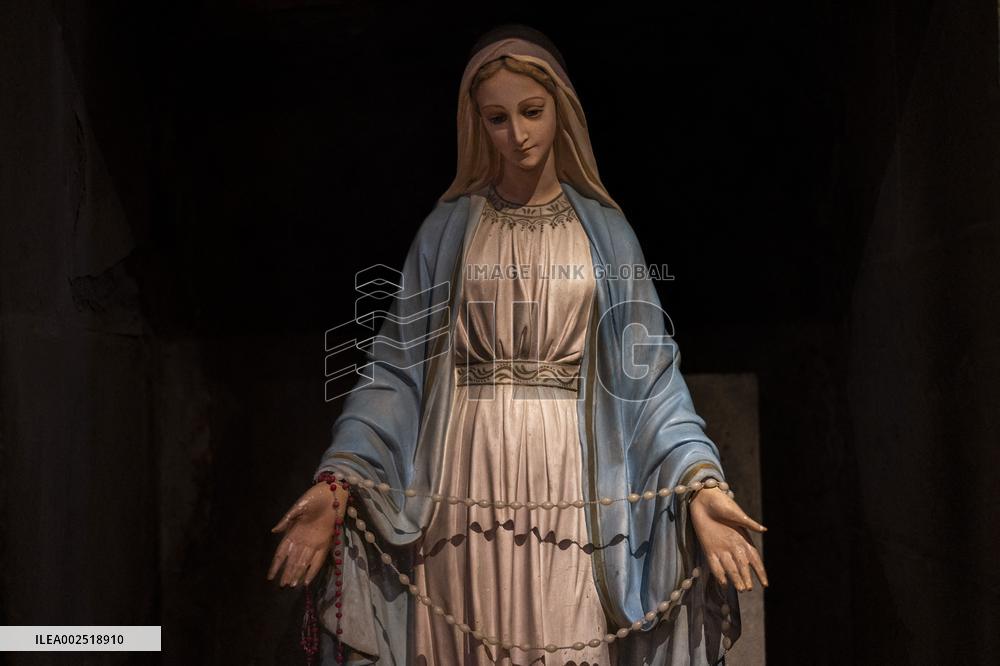 Hooded Penitents Parade In Tuscany