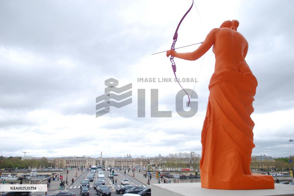 Inauguration Of The installation 'La Beaute et le Geste' - Paris
