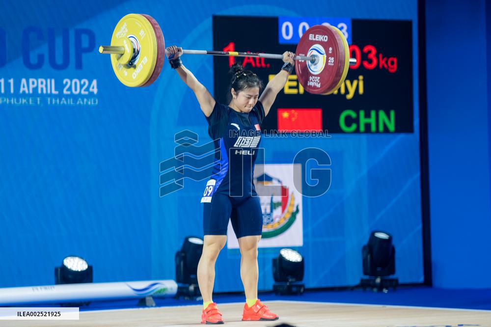 (SP)THAILAND-PHUKET-WEIGHTLIFTING-IWF WORLD CUP-WOMEN'S 59KG