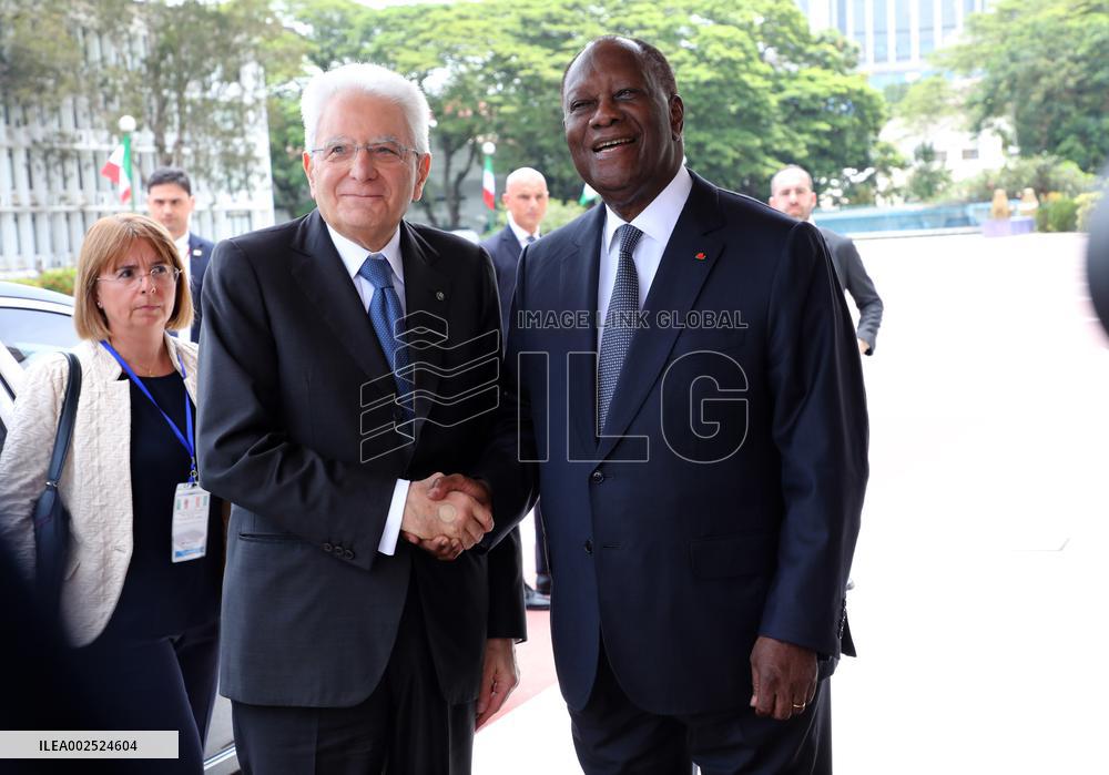 COTE D'IVOIRE-ABIDJAN-ITALIAN PRESIDENT-VISIT