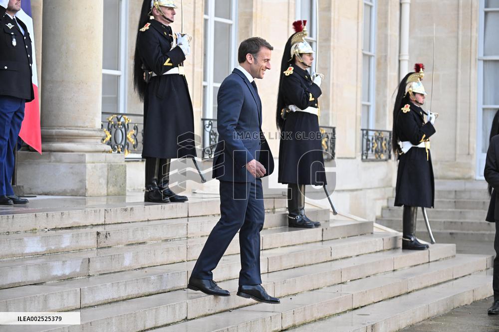 President Macron Welcomes Austria's Chancellor Nehammer - Paris