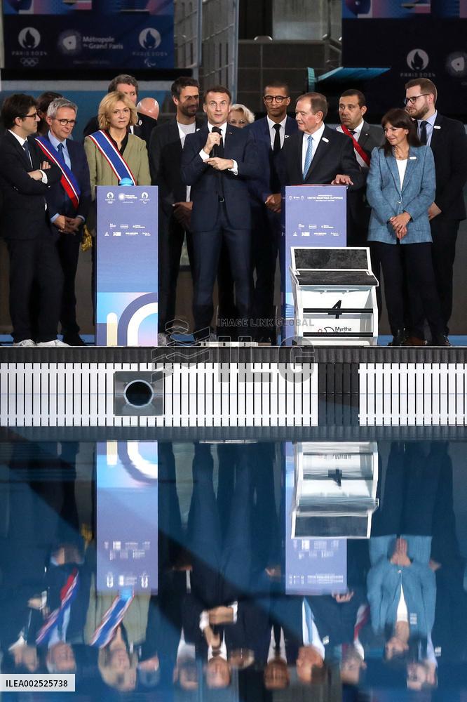 Macron Inaugurates The Olympic Aquatic Centre - Saint-Denis