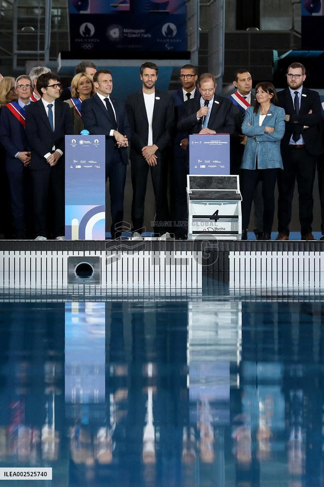 Macron Inaugurates The Olympic Aquatic Centre - Saint-Denis