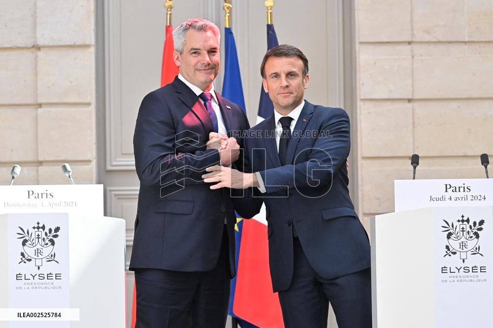 French President Meets Austrian Chancellor - Paris