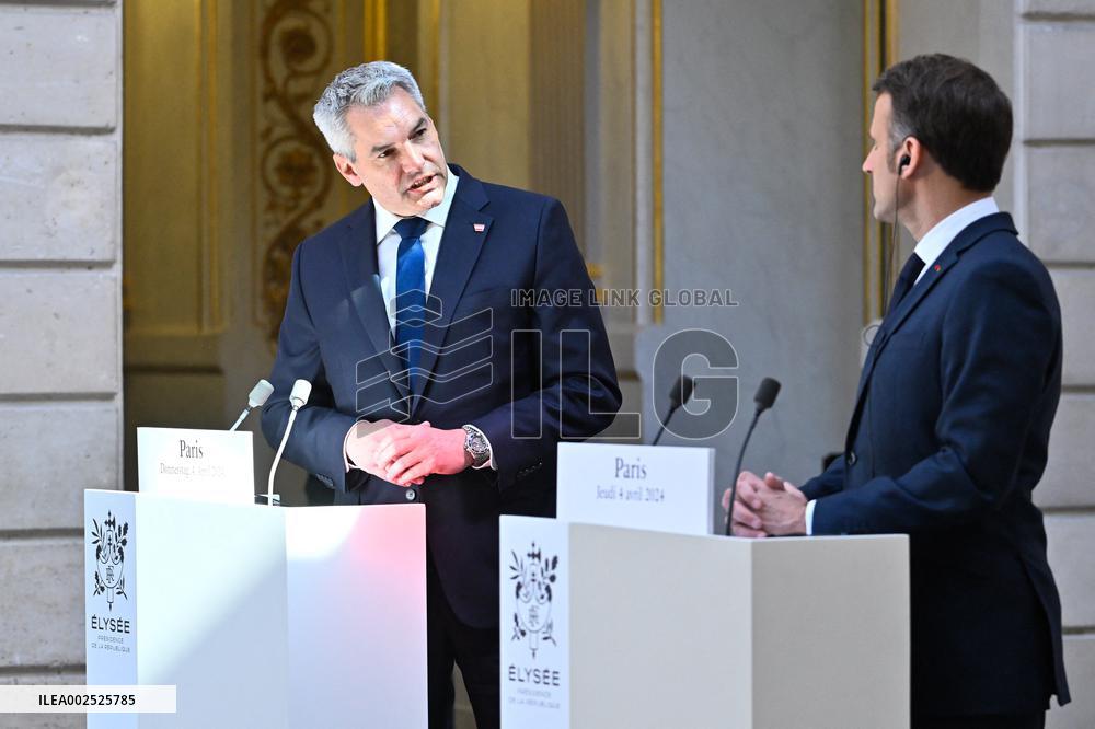 French President Meets Austrian Chancellor - Paris