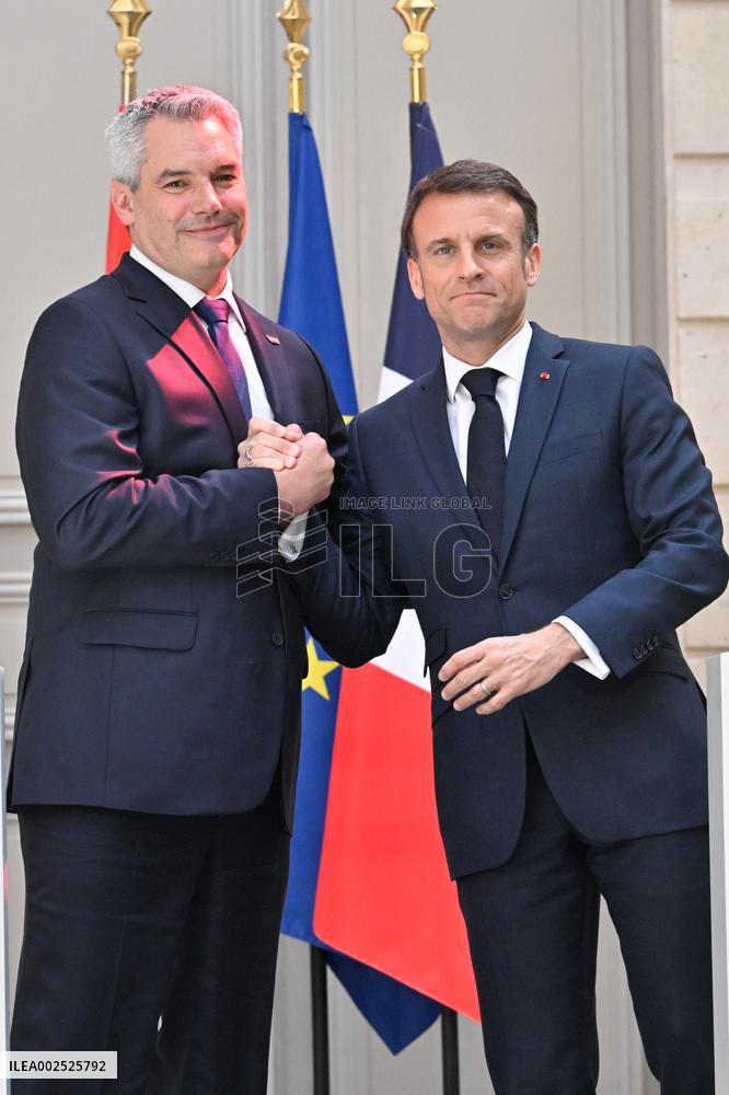 French President Meets Austrian Chancellor - Paris