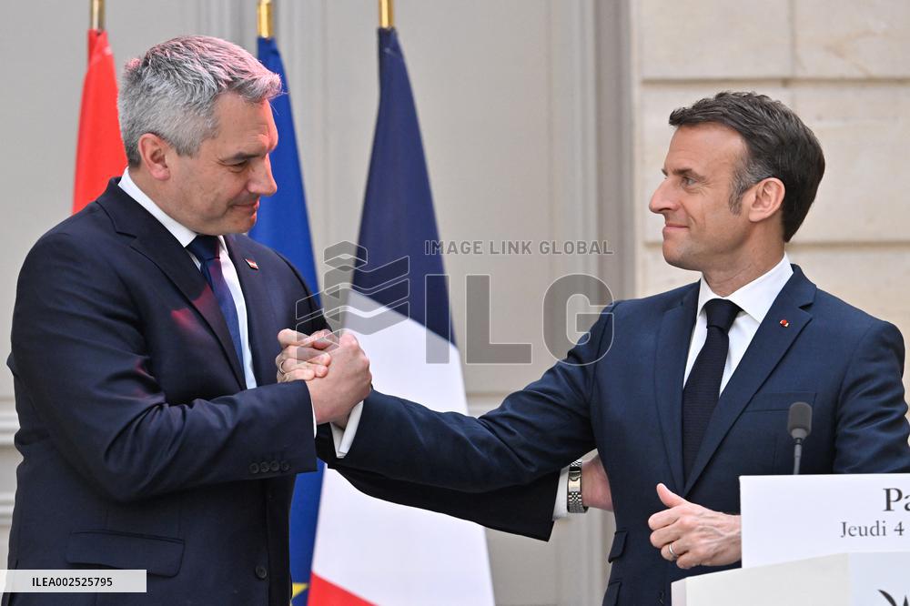 French President Meets Austrian Chancellor - Paris