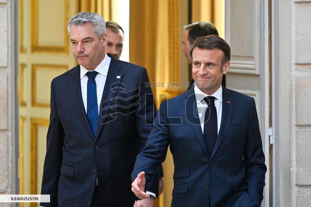 French President Meets Austrian Chancellor - Paris