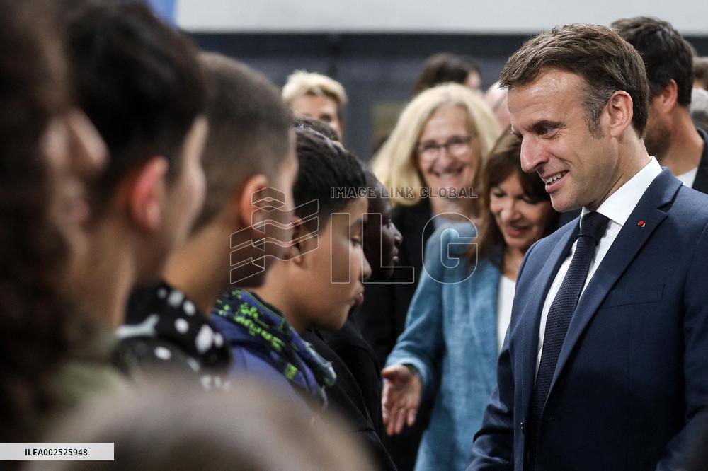 Macron Inaugurates The Olympic Aquatics Centre - Saint-Denis