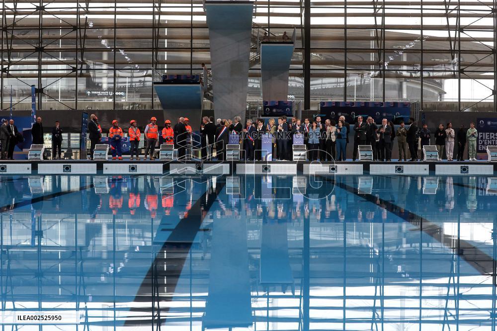 Macron Inaugurates The Olympic Aquatics Centre - Saint-Denis