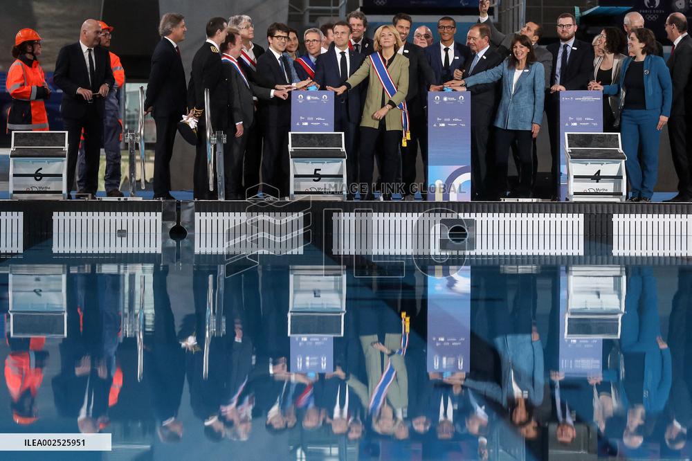 Macron Inaugurates The Olympic Aquatics Centre - Saint-Denis