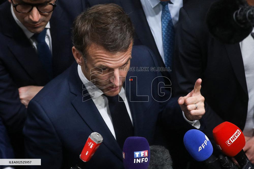 Macron Inaugurates The Olympic Aquatics Centre - Saint-Denis